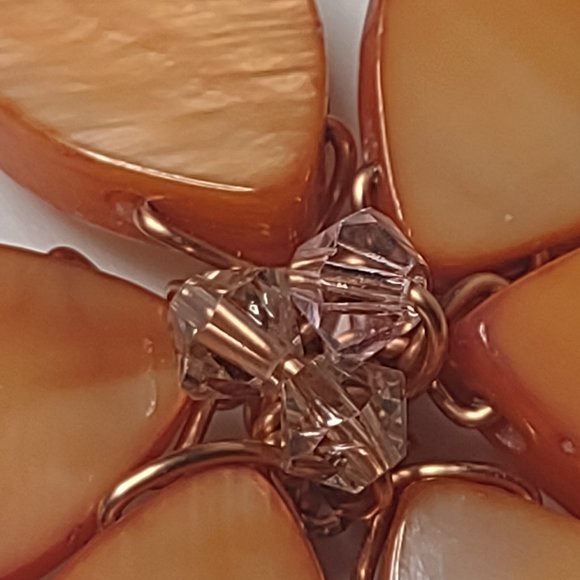 Flower Shaped Shell Earrings With 925 Hooks - Picture 6 of 13